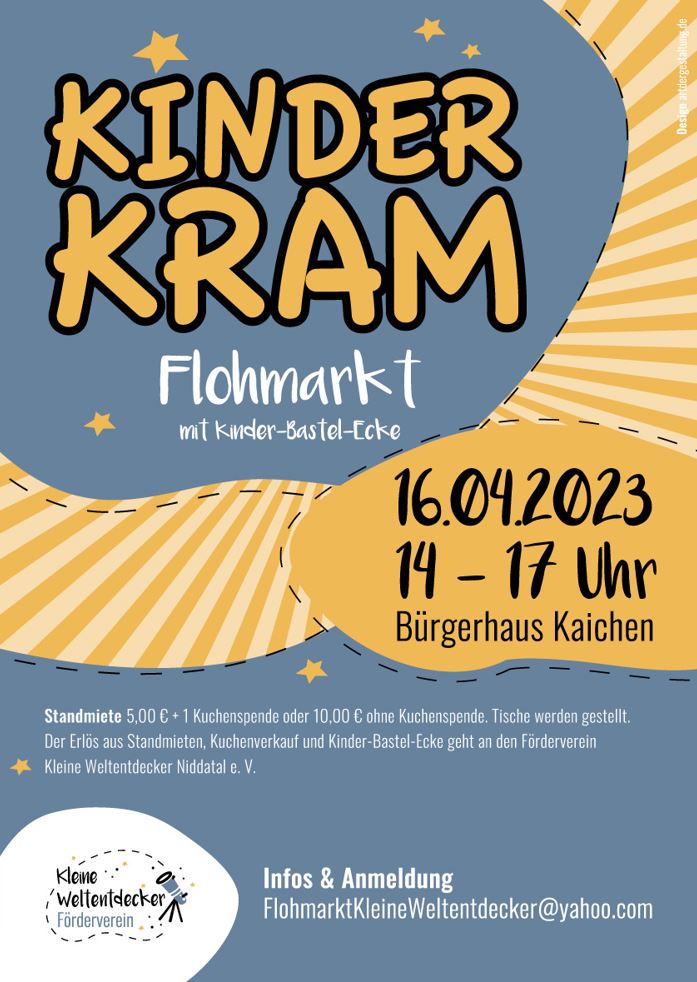 Kinderkram - Flohmarkt mit Kinder-Bastel-Ecke am 16.04.2023