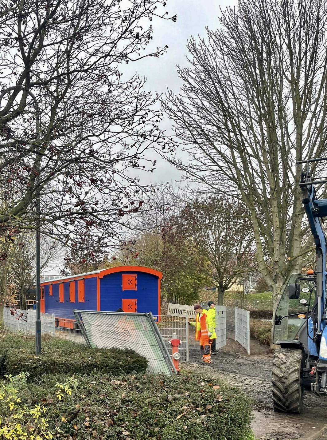 Aufstellung des Kita-Wagens
