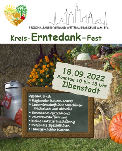 SAVE THE DATE - Am 18. September 2022 ist Kreis-Erntedank-Fest 