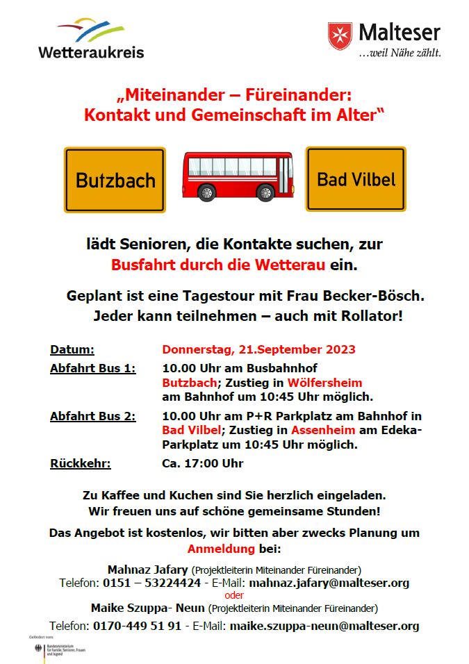 Busfahrt durch die Wetterau
