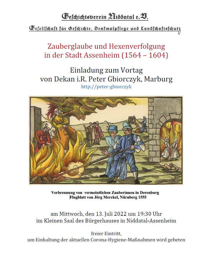 Einladung zum Vortrag von Dekan i.R. Peter Gbiorczyk, Marburg