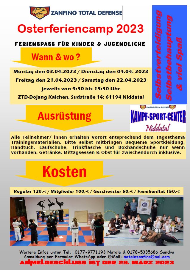 Kinder Hapkido Osterferiencamp 2023