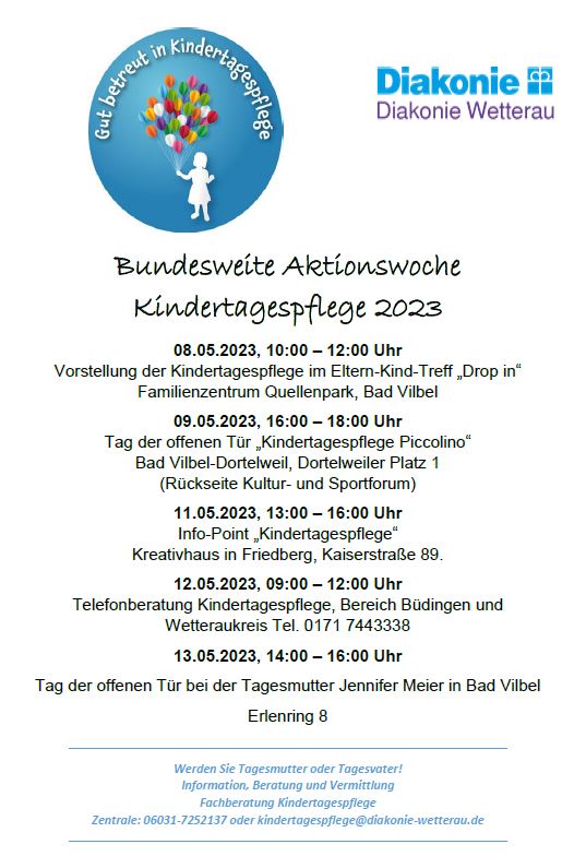 Bundesweite Aktionswoche - Kindertagespflege 2023