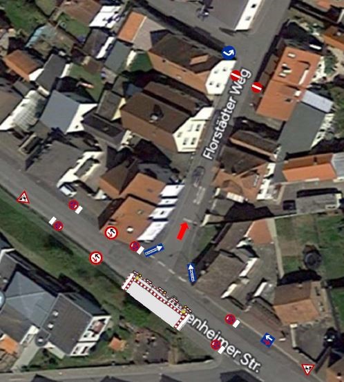 Geänderte Verkehrsführung Florstädter Weg in Bönstadt ab 11.09.2023
