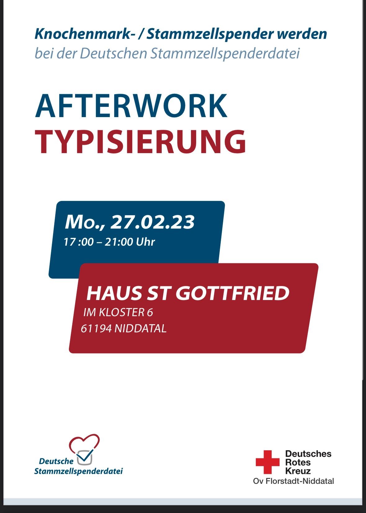 After-Work-Typisierung in Niddatal: Knochenmark-/Stammzellenspender werden