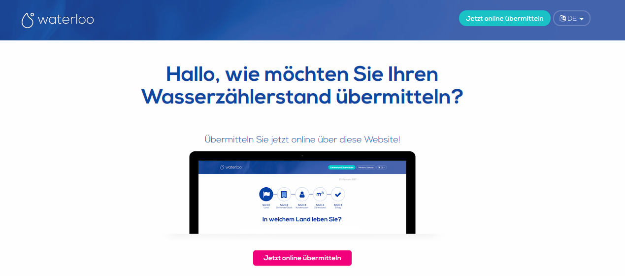 Ablesung der Wasserzähler 