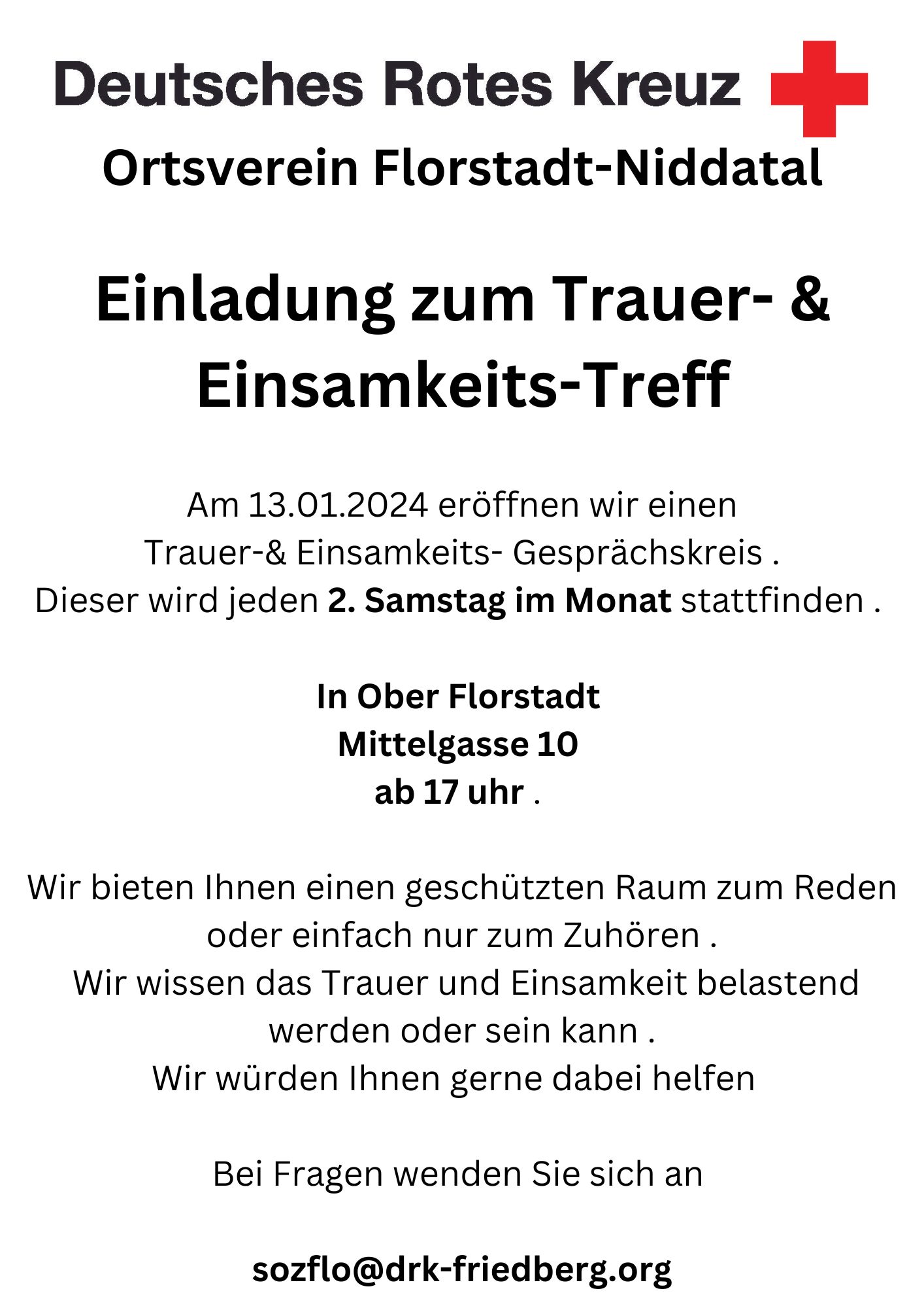 Einladung zum Trauer- & Einsamkeits-Treffen
