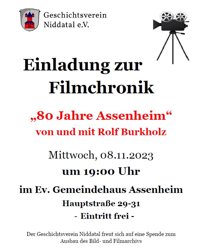 Einladung zur Filmchronik