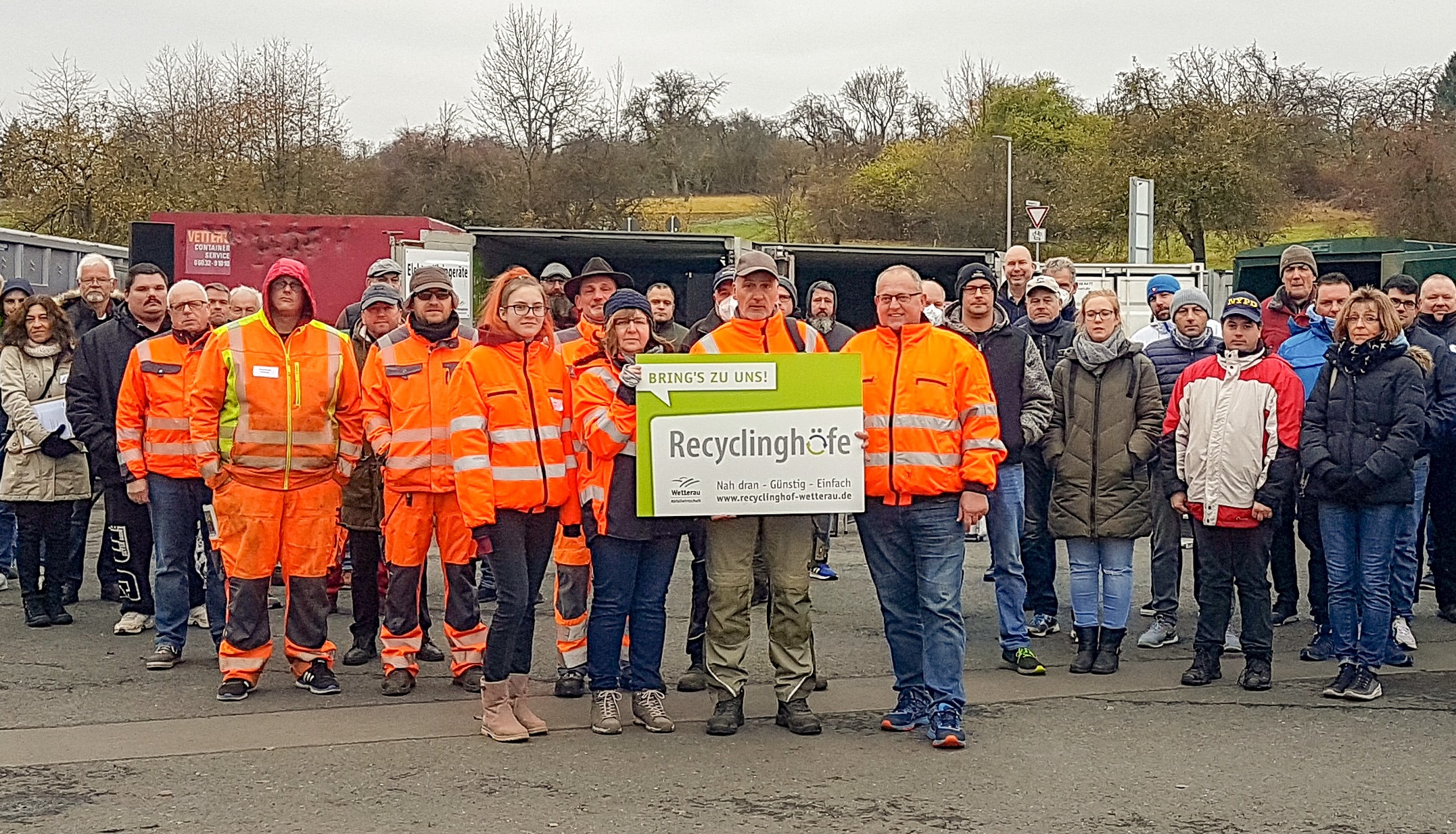 Recyclinghof-Personal informiert sich – Recyclinghöfe bleiben am 6. November zu