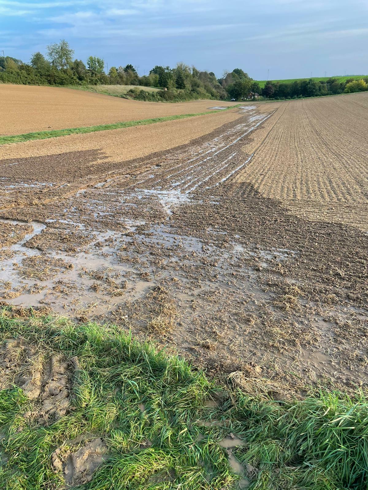 Wasserrohrbruch der OVAG Hauptleitung in Kaichen 